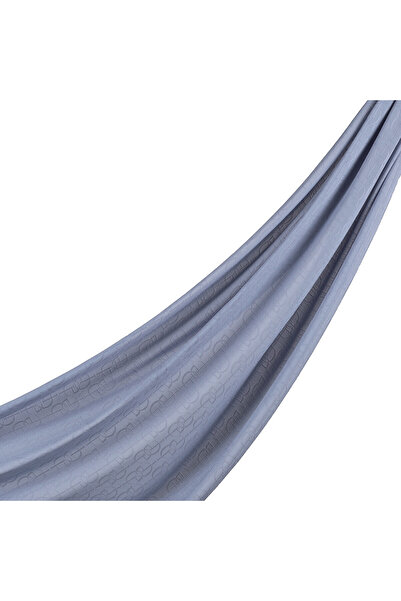 ipekevi Șal cu monogramă IE albastru metalic Four Seasons