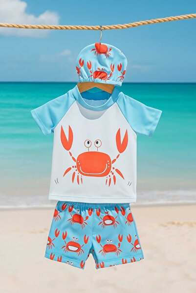 RONYPONY takım Üç Parça ERKEK Çocuk Boneli Mayo