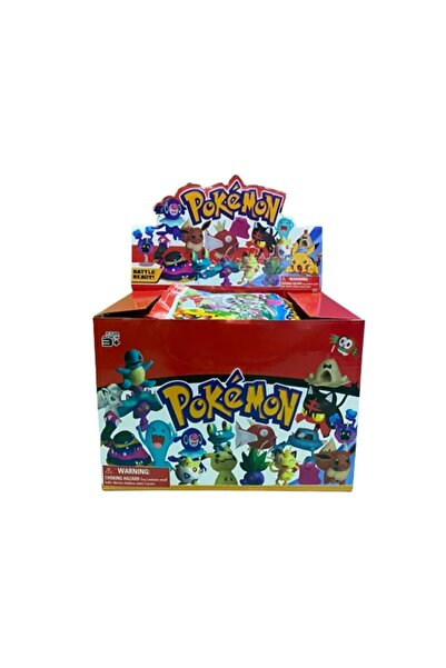 OEM Set of 24 Pokemon sachets, with figurine and surprise cards, multicolor, 7 cm