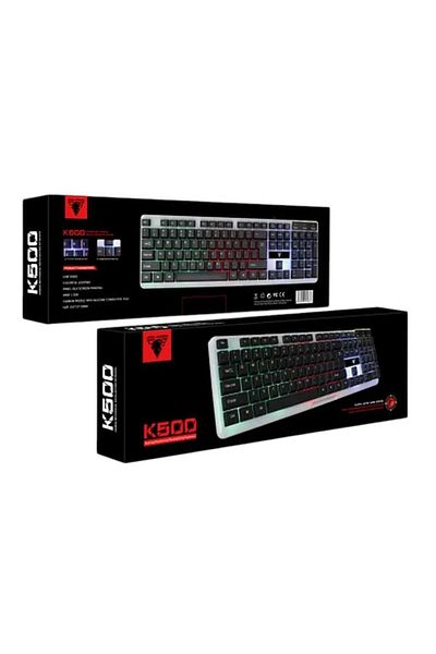 JEDEL-GAMING لوحة مفاتيح الألعاب K500 السلكية المزودة بإضاءة RGB