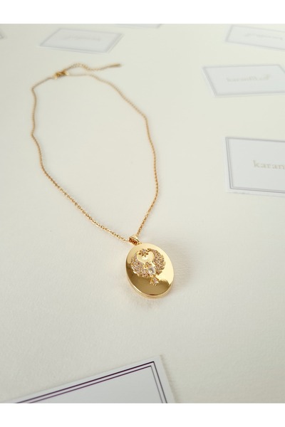 Karanfil Co Uzak Şehir Çelik Alya Kolye Anka Kuşu - Açılabilir - Zirkon Taşlı...