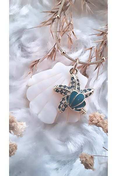 Serenity قلادة من الفولاذ على شكل محار البحر مع شخصيات مخلوقات البحر