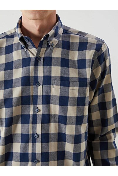 LC Waikiki LCWAIKIKI Cămașă pentru bărbați, cu mâneci lungi, în carouri, cu croiala obișnuită, LCWAIKIKI (W5)