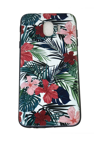 OEM Carcasă compatibilă cu Samsung J4, carcasă din silicon, design Hibiscus