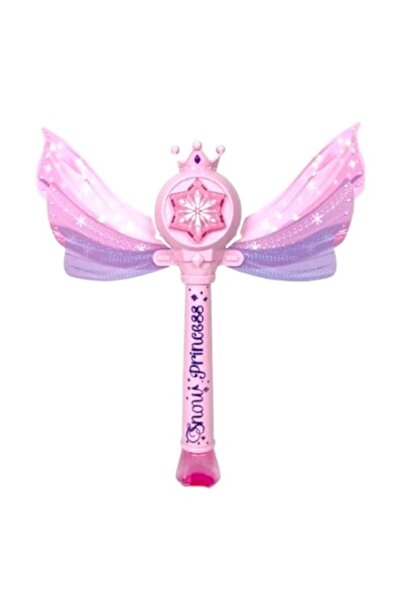 LEIBOO Bagheta de facut baloane de sapun cu lumini si melodie, roz deschis