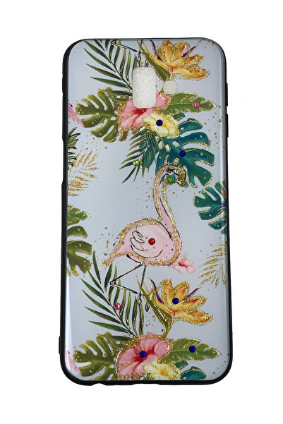 OEM Carcasă compatibilă cu Samsung J6 Plus, carcasă TPU, contur auriu în reli...