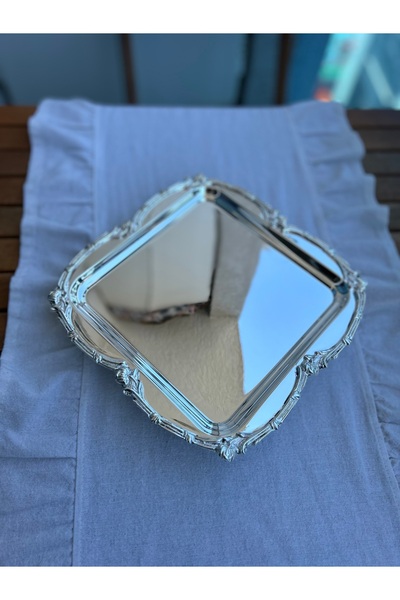 vanilya accessory Pirinç-Gümüş micron kaplama sunum tepsi adet