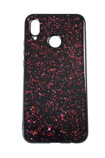 OEM Θήκη συμβατή με Huawei P20 Lite, Θήκη από ρητίνη με γκλίτερ, φύλλα, Κόκκι...