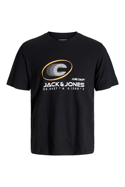 Jack & Jones J&J Men's Logo Printed T-Shirt Black