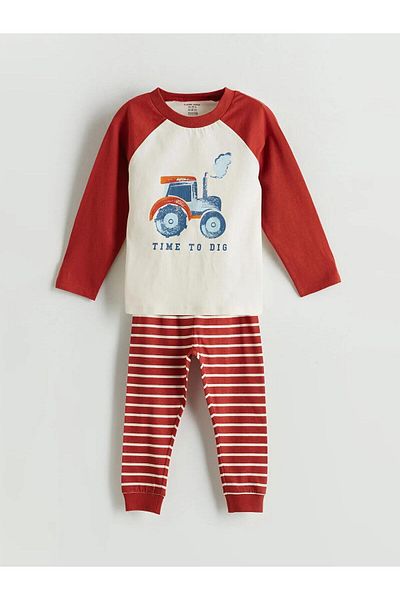 LC Waikiki Lcw Baby Crew Neck Printed Baby Boy Pajama Set (W5)