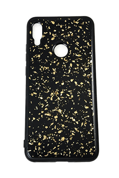 OEM Carcasă Huawei Y5-2019, rășină cu sclipici, folie, aurie