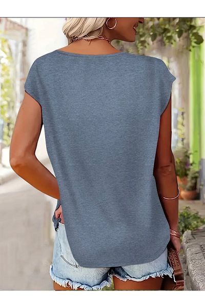 FUFLUNS Cute Rabbit Printed Women's Oversize Sleeveless T-Shirt