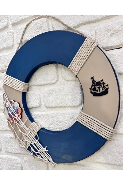 çıpacı Hediyelik Yelkenli Can Simidi Denizci Marine Duvar Dekoru Kapı Süsü Ob...