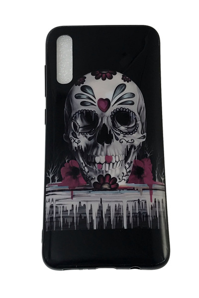 OEM Carcasă Samsung A70, silicon, design craniu