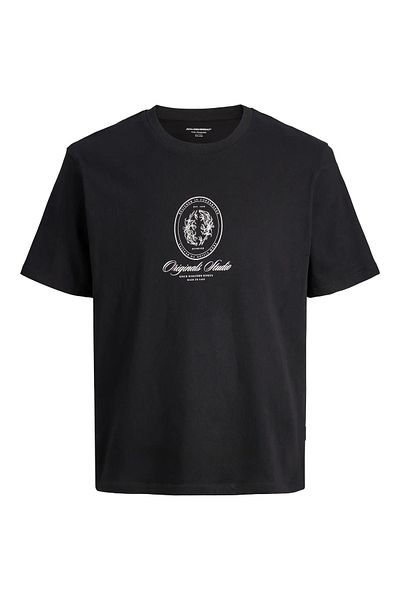 Jack & Jones Tricou cu logo J&J pentru bărbați, negru