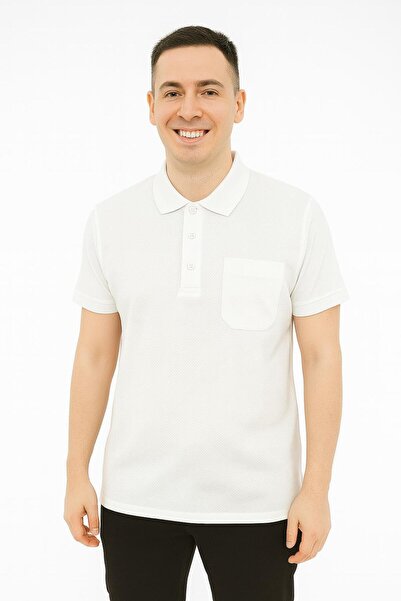 Ercan Ανδρικό κοντομάνικο μπλουζάκι Classic Fit με γιακά 7371