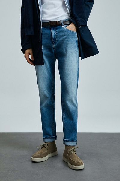 Lufian 111200189 Мъжки панталон Mattias Smart Jean Slim Fit, мъжки дънки, сини