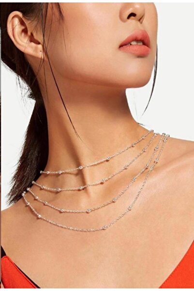 KANERUZ Zerafetin أربعة قلادات متعددة من الفضة الصلبة