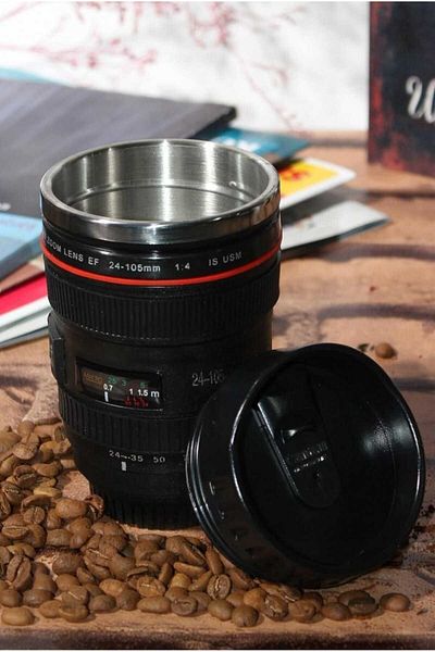 MRShopping Mr Objective Mug Lens Mug Thermos Mug Decorative Gift for Photography Enthusiasts 350 ml