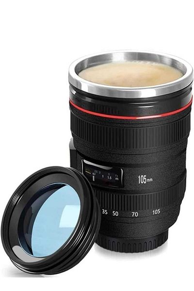 MRShopping Mr Objective Mug Lens Mug Thermos Mug Decorative Gift for Photography Enthusiasts 350 ml