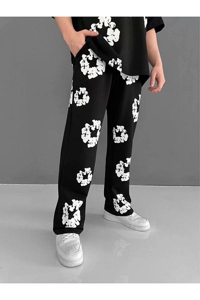 SuQ Two Thread Fabric Printed Tracksuit - Black