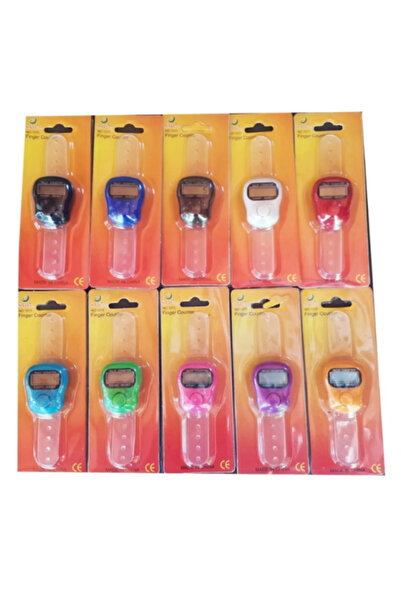 mucit home 10 Different Color Finger Ring Zikr Counter Stopwatch Prayer Beads
