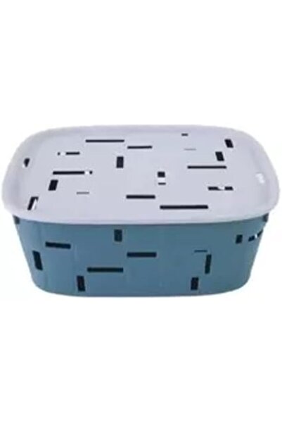 The Bros Multifunctional Storage Basket Cabinet Plastic Storage Basket, Blue-...
