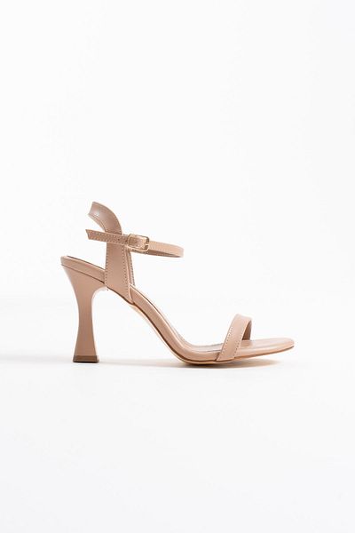 Zerenyus Karen Premium Women's Nude Single Strap Heeled Sandals
