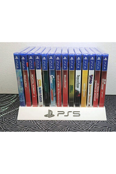 Srd3dMaker PS5, PS4 için 14 Oyun Kapasiteli Oyun Kutusu (CD) Rafı – Stand Org...
