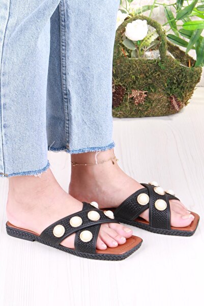 fort 014-20 Fls Buckle Detailed Holiday Slippers Daily Slippers Women's Slippers