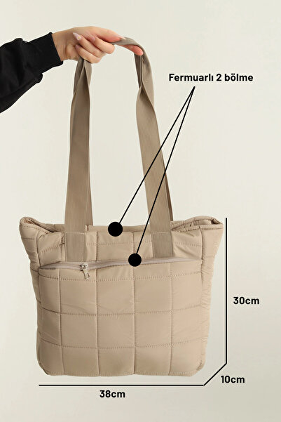 MILANOFOX Μεγάλο μέγεθος δύο θέσεων αλεξίπτωτο υφασμάτινο κρεμαστό κολώνα καπιτονέ τσάντα χεριών και ώμου για σχολείο, ταξίδια, μαμά