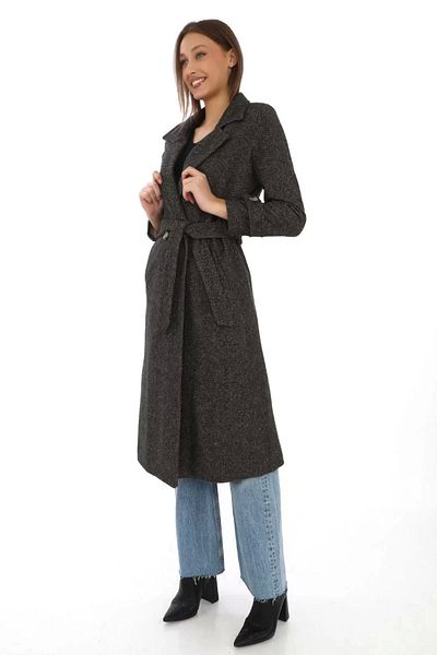 SuQ Women's Lined Fish Back Cashmere Cashmere Coat - Brown