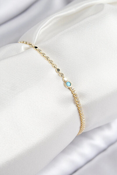 Belle Fusion سوار نسائي من BFS مصنوع من حجر الزركون والزنبرك موديل مطحون بالل...