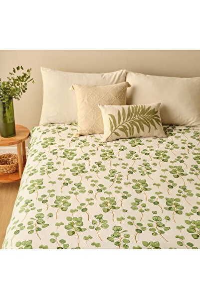 Bella Maison 100% Cotton 4 Piece Ocaliptus Double Pique Set Green (200X220 cm)