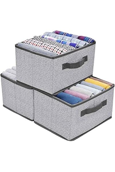 The Bros مجموعة من 3 حقائب تخزين قابلة للطي سعة 23 لترًا - منظمات متينة للملا...