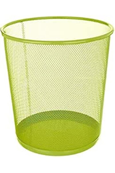 The Bros سلة ورقية دائرية خضراء مقاس 23.5×19×26 سم للتخلص من النفايات المكتبي...