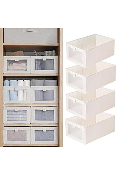 The Bros Linen Closet Organizer Bins – 4 Pack