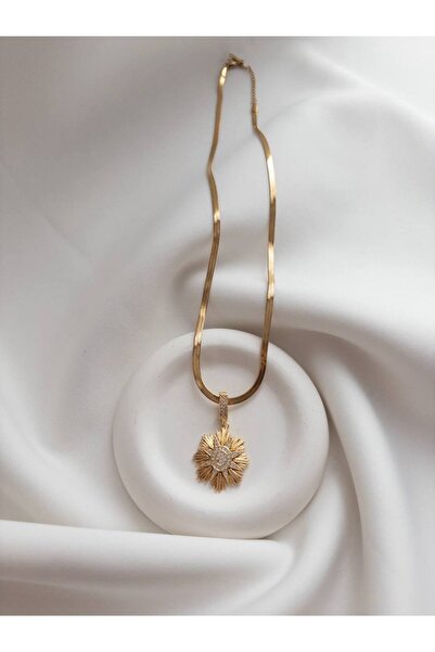 Minne Jewelry-Accessory قلادة ستار فلاور ستيل - قلادة سلسلة ستيل إيطالية - قل...