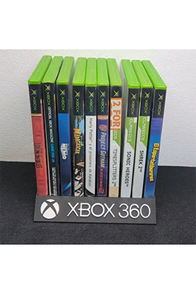 Srd3dMaker Xbox 360 Uyumlu 10 Oyun Kapasiteli Oyun Kutusu (CD) Rafı – Stand O...
