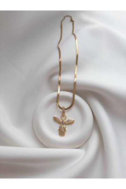 Minne Jewelry-Accessory Steel Bird of Paradise Necklace - Italian Crushed Ste...