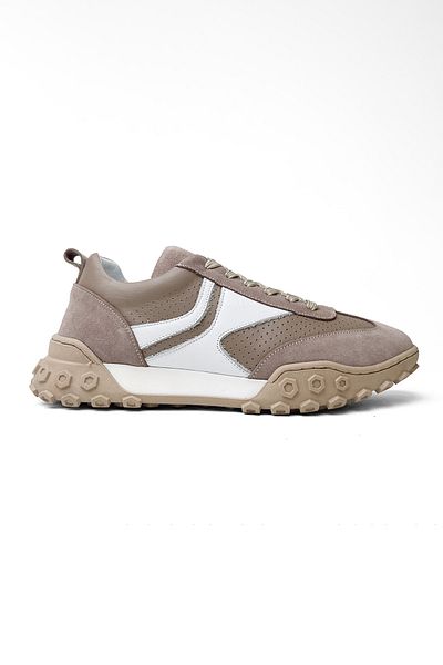 RABU Beige Women's Genuine Leather Sole Sneaker