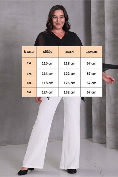 FOR ESRA BIG TREND Women's Plus Size V Neck Sequin Inner Sleeveless Tank Top Tulle Open Sides Blouse