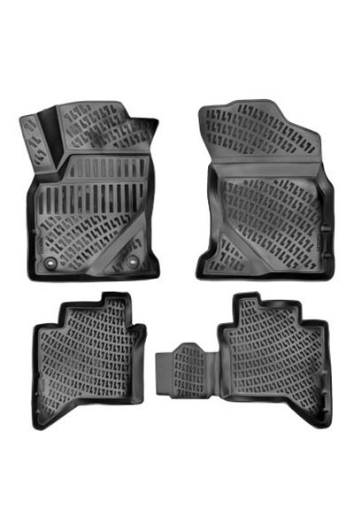 Umbrella Set of rubber car mats for Toyota Hilux VIII 2015-