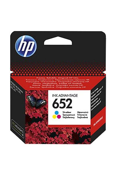 HP 652 Tri-Color Original Ink Cartridge [F6V24AE] | Works with DeskJet