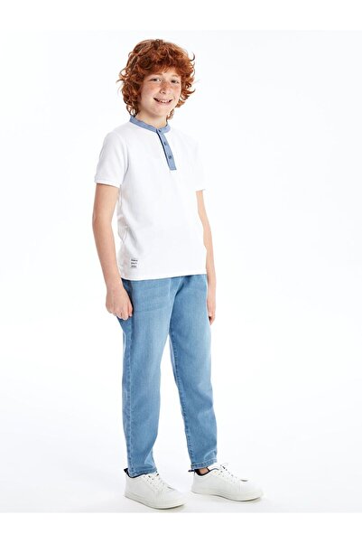 LC Waikiki Comfortable Fit Boys' Jeans Trousers with Elastic Waist