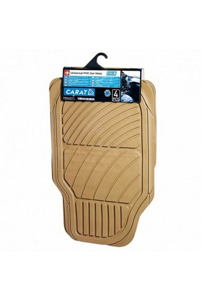 CARPLUS CLEANİNG Covorașe auto universale, 4 bucăți din cauciuc rezistent, bej