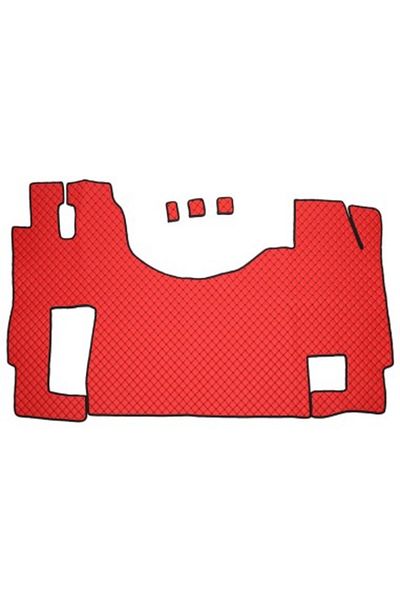 Umbrella Truck Ecological Leather Mat Set For Mercedes Actros Euro 5 1844 Mp3 Red