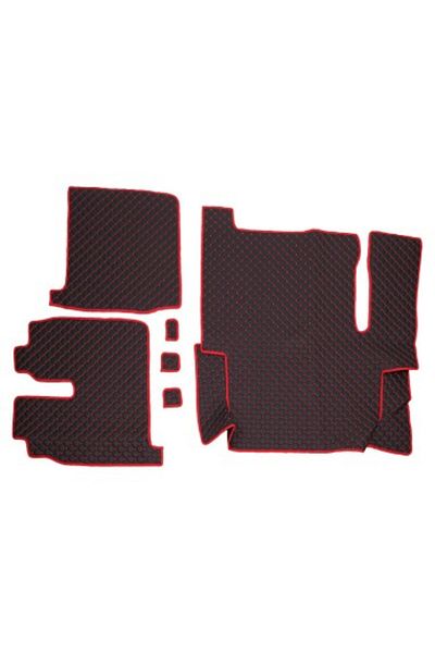 Umbrella Truck -Leather Floor Mats Set For Man Tgx 2018-2020 Euro 6 Black