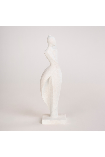 homez off-white resin woman sculpture 10.2*8.7*34 cm