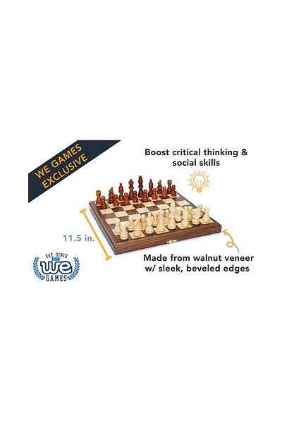 rexa Foldable Wood Travel Chess Set